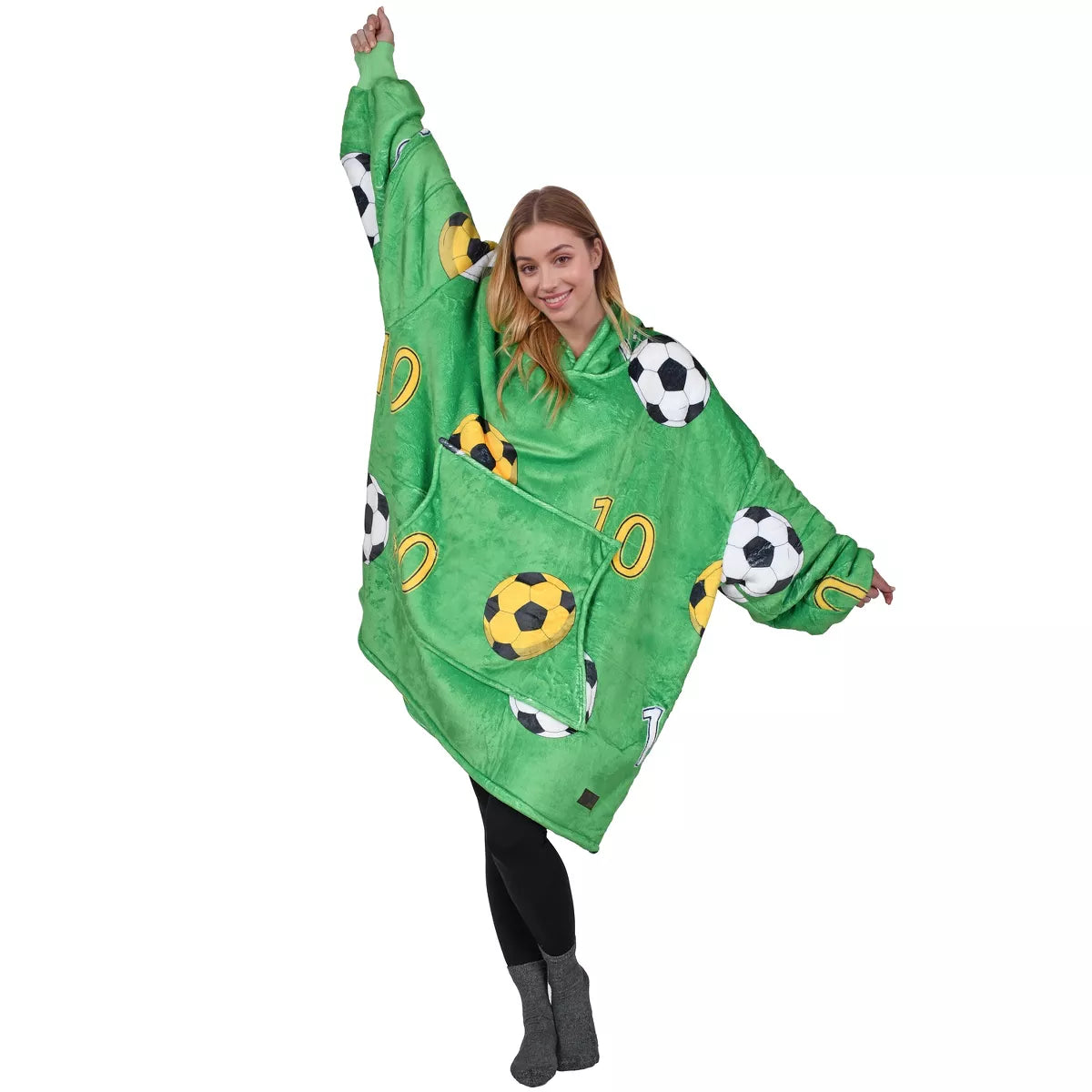 Catalonia Warm Blanket Hoodie Oversized Sweatshirt for Adult, Soft Fuzzy Wearable Blanket Pullover for Women Men, Cozy Gift