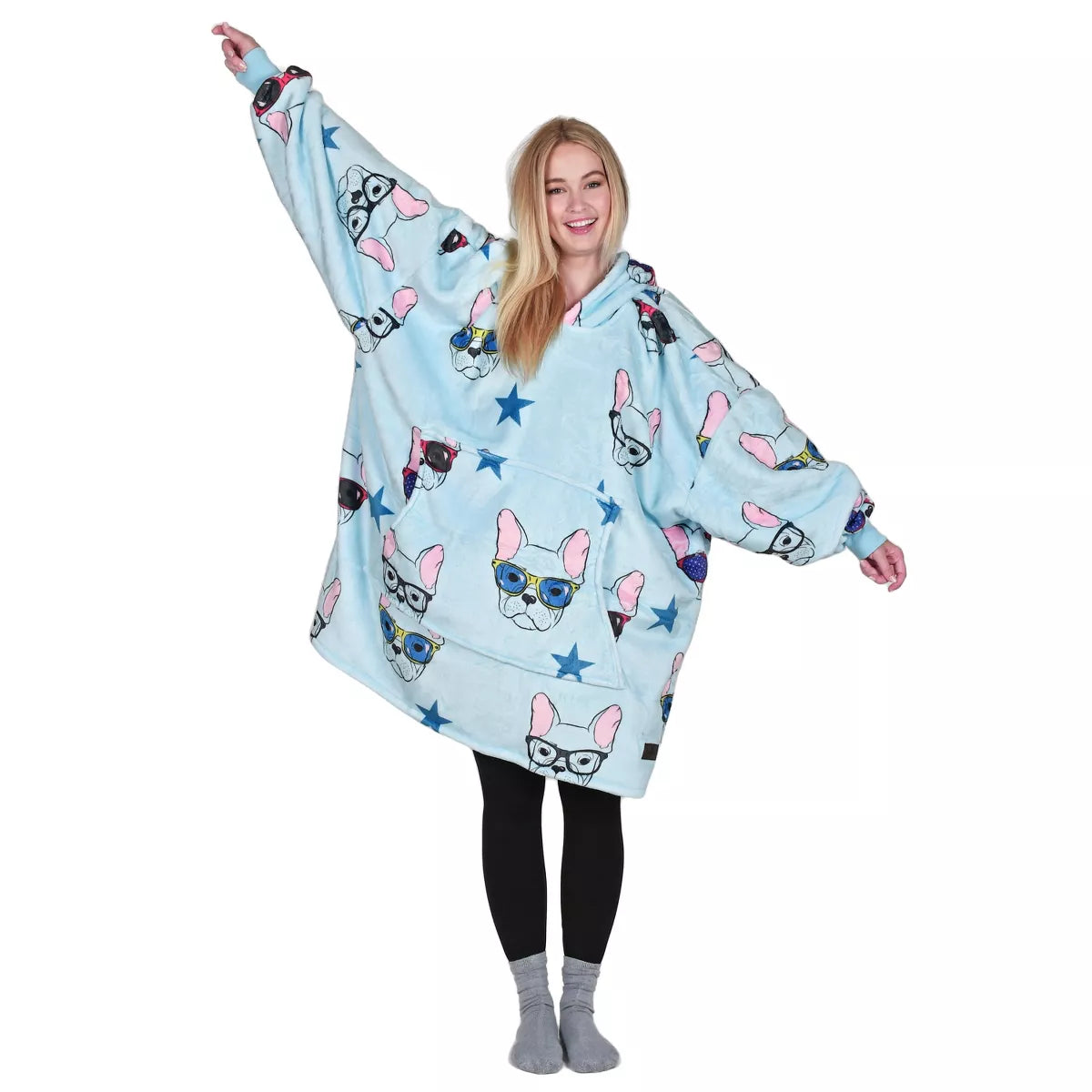 Catalonia Warm Blanket Hoodie Oversized Sweatshirt for Adult, Soft Fuzzy Wearable Blanket Pullover for Women Men, Cozy Gift